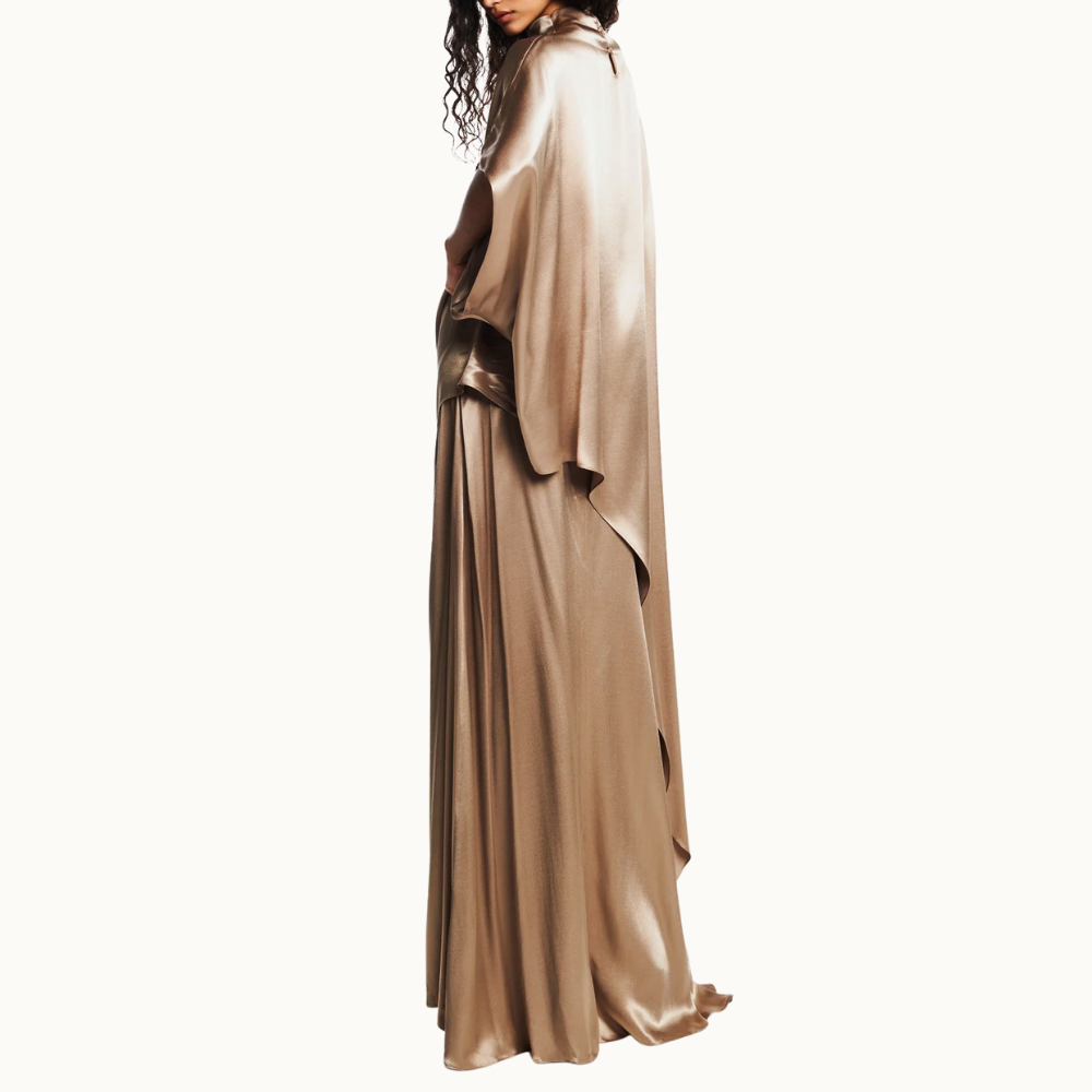 BLUSA KAFTAN ASSIMÉTRICA CETIM