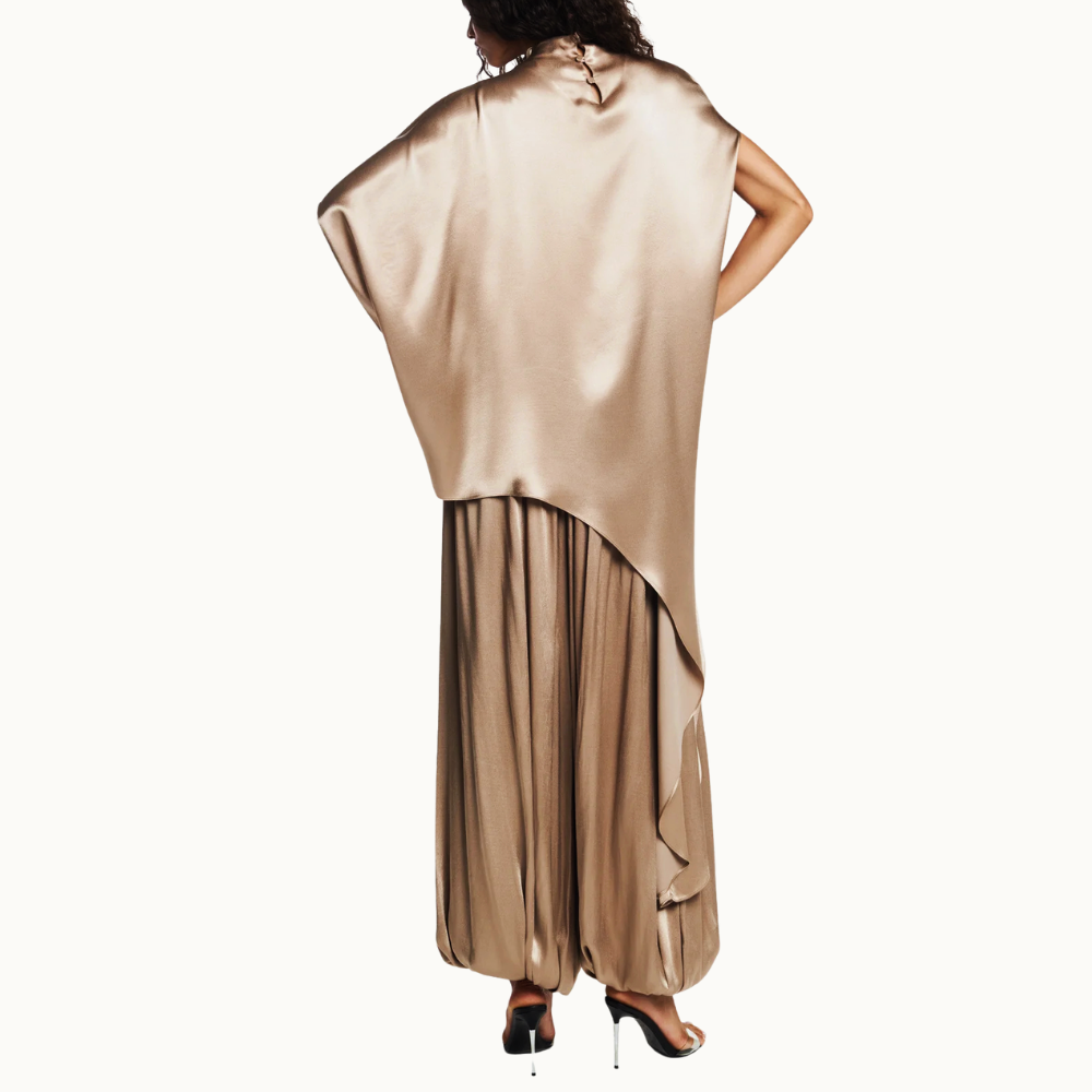 BLUSA KAFTAN ASSIMÉTRICA CETIM