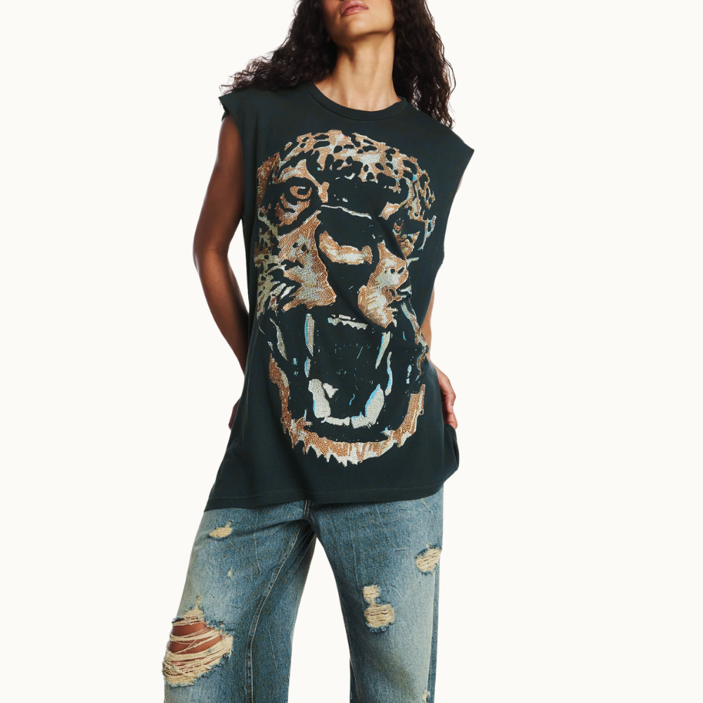 CAMISETA SEM MANGA TIGRE PEDRA