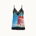 VESTIDO CURTO CETIM CHERRY CAKE