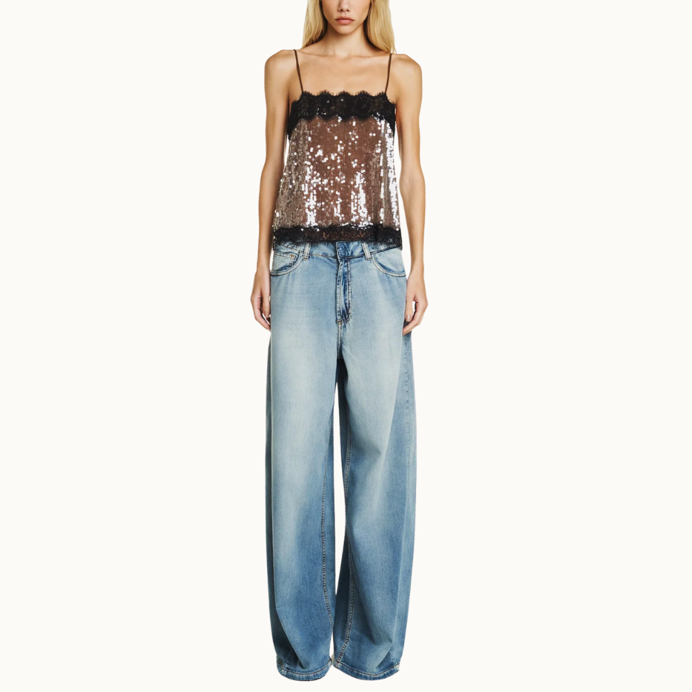 CALÇA JEANS LEVE PERNA AMPLA