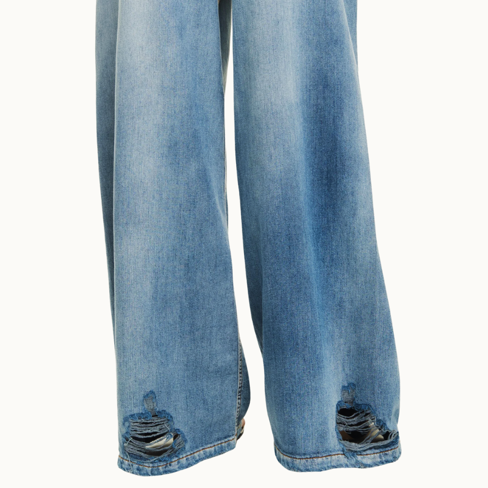 CALÇA JEANS LEVE PERNA AMPLA