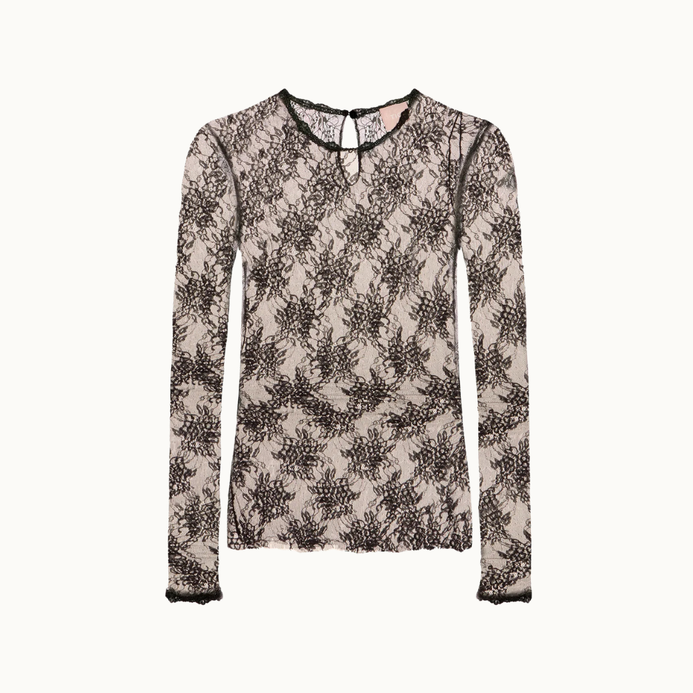 BLUSA MANGA LONGA RENDA