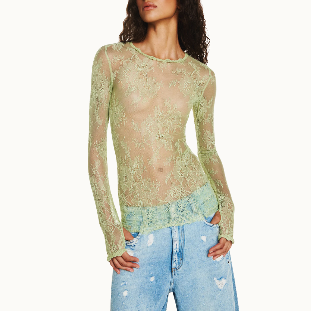 BLUSA MANGA LONGA RENDA