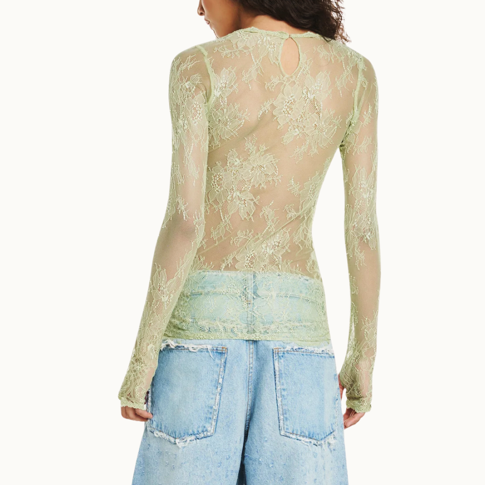 BLUSA MANGA LONGA RENDA