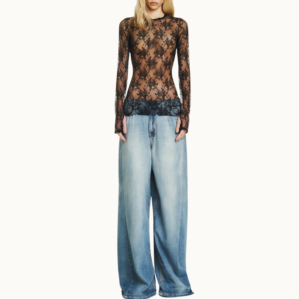 BLUSA MANGA LONGA RENDA