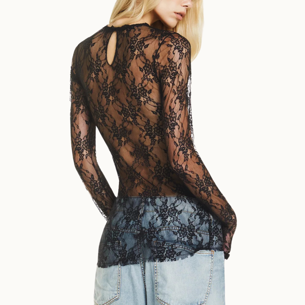 BLUSA MANGA LONGA RENDA