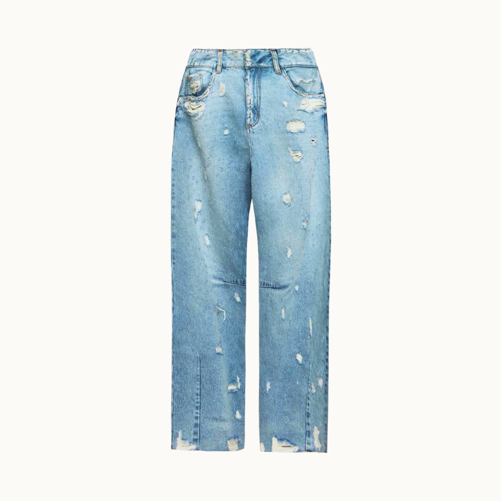 CALÇA JEANS BAGGY DESTROYED