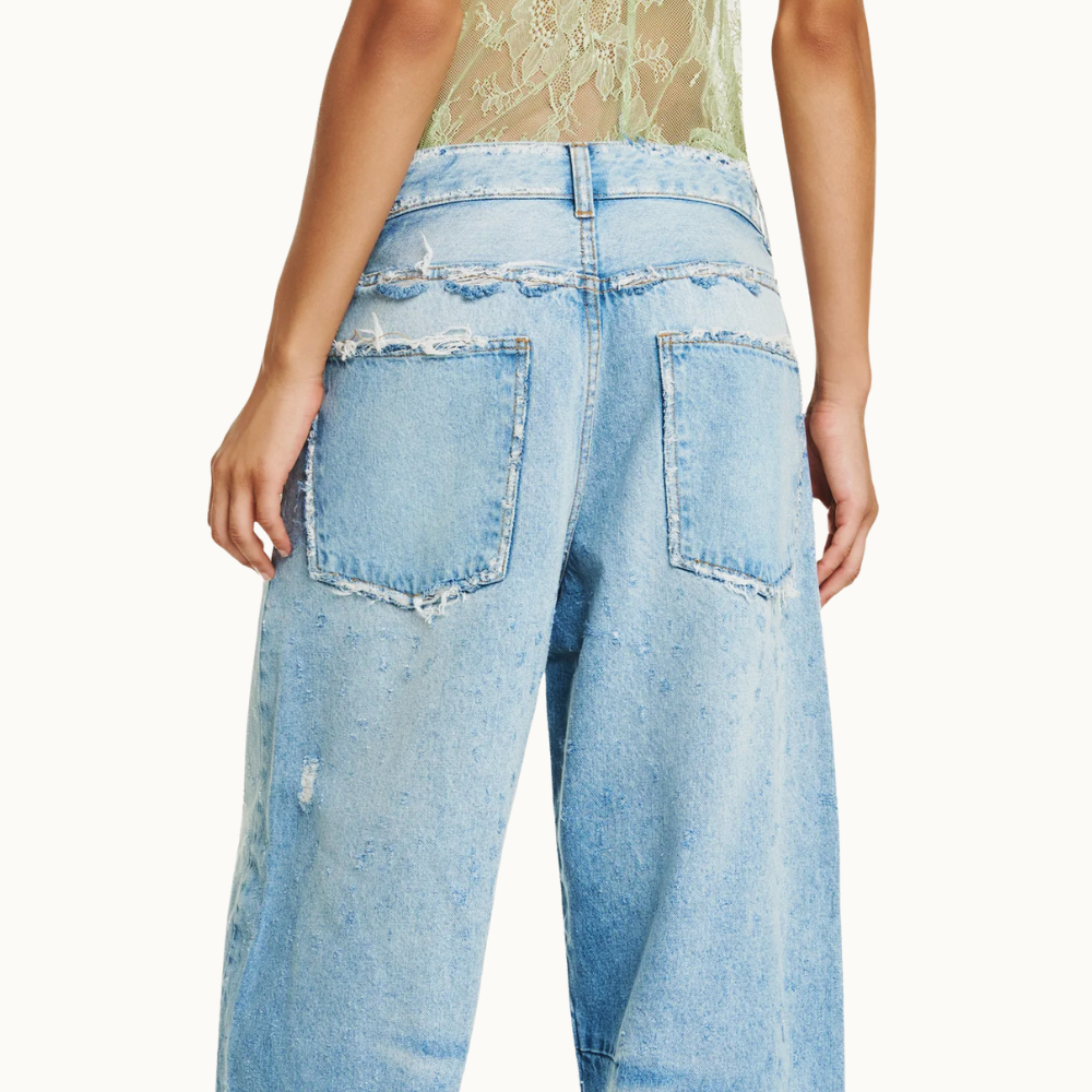CALÇA JEANS BAGGY DESTROYED