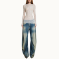 BLUSA MANGA LONGA RENDA AREIA