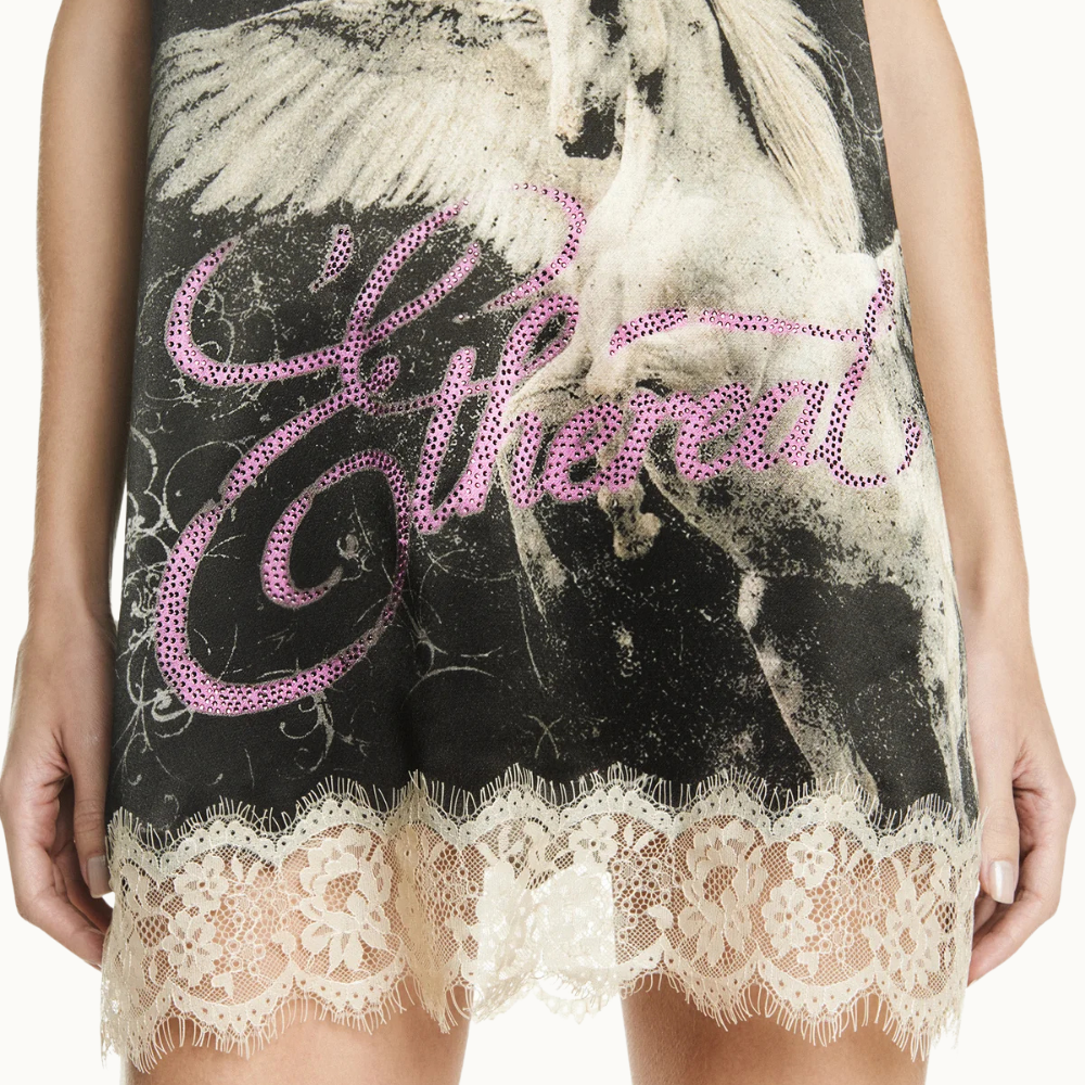 VESTIDO CURTO CETIM PEGASUS