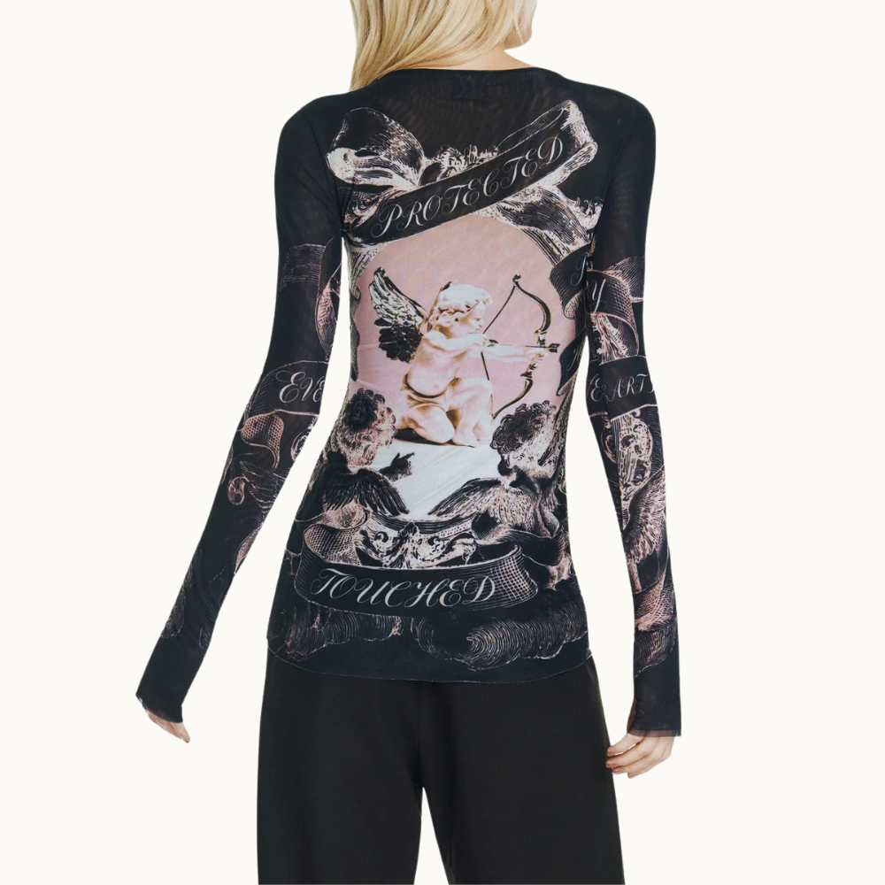 BLUSA MANGA LONGA TULE CUPIDO