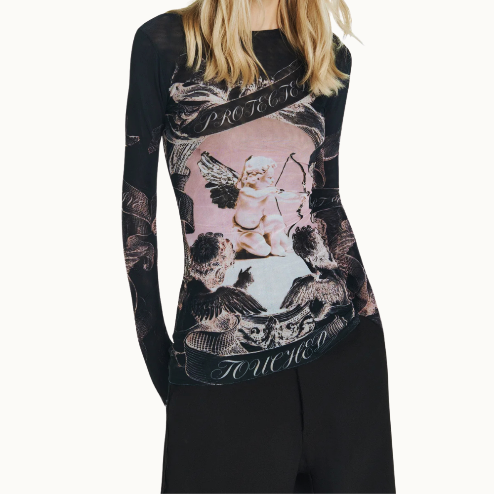 BLUSA MANGA LONGA TULE CUPIDO