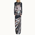 VESTIDO LONGO MANGA LONGA TULE CUPIDO