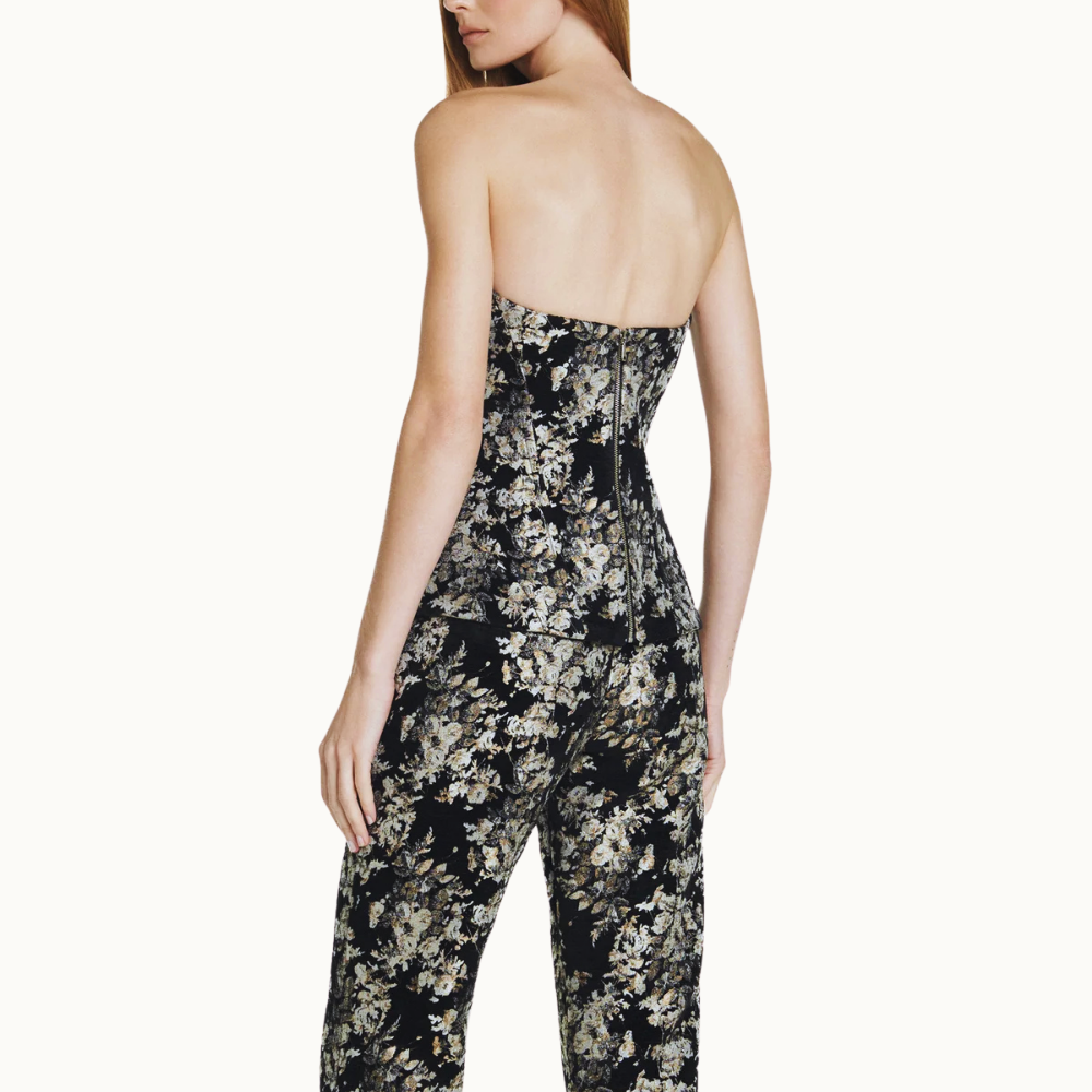 TOP CORSET JACQUARD FLORAL