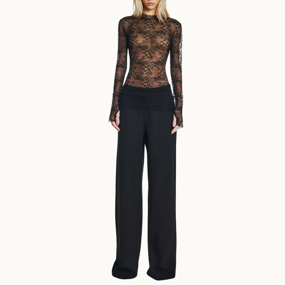 BLUSA MANGA LONGA RENDA