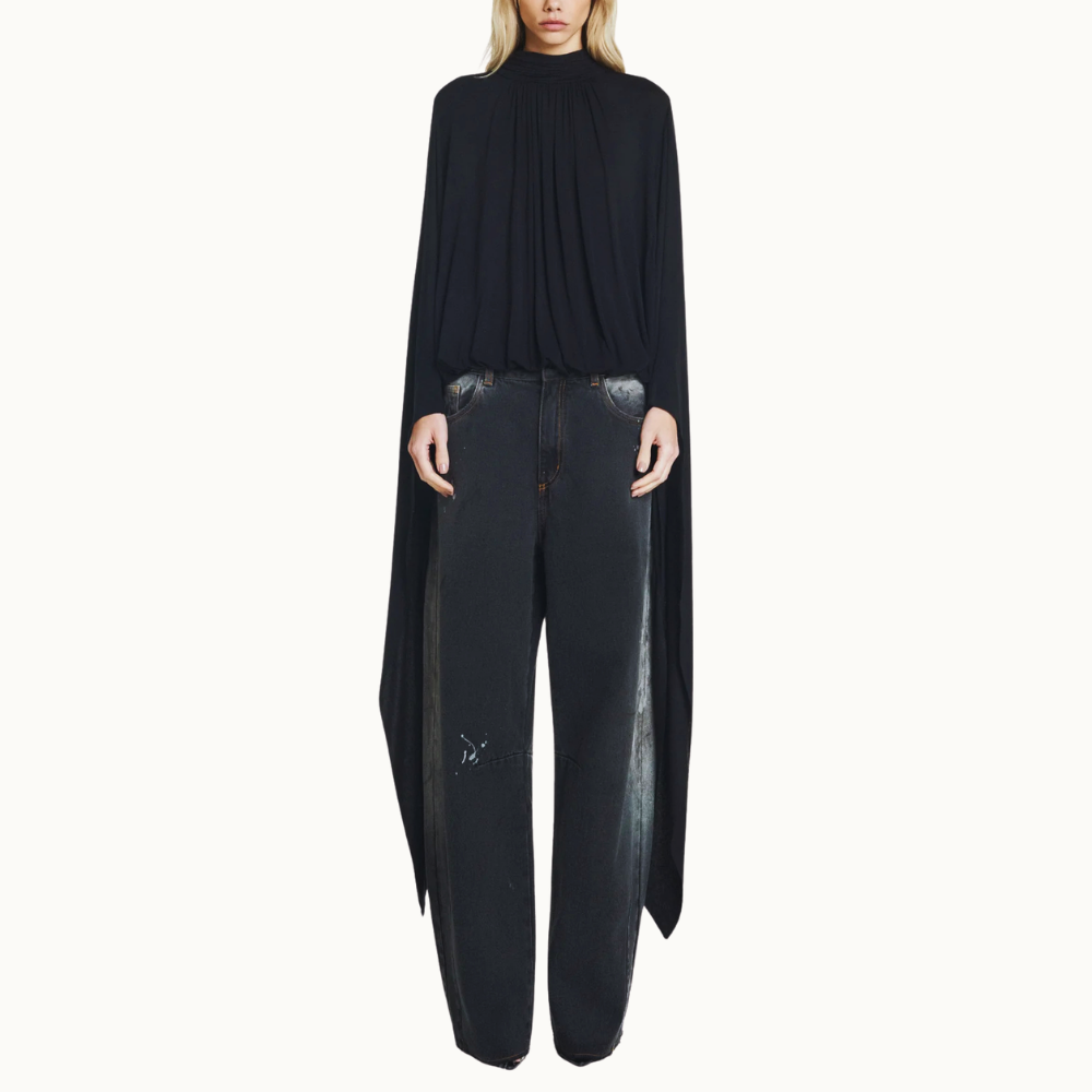 CALÇA JEANS MANCHAS BAGGY