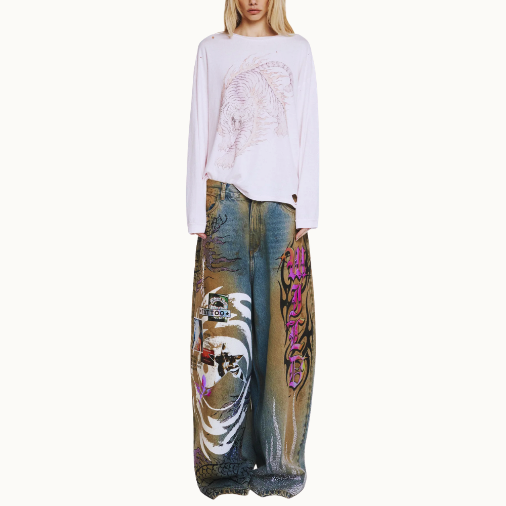 CAMISETA MANGA LONGA ROSA TIGER