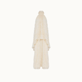 VESTIDO FESTA LONGO SEM MANGA MULLET BORDADO CREME