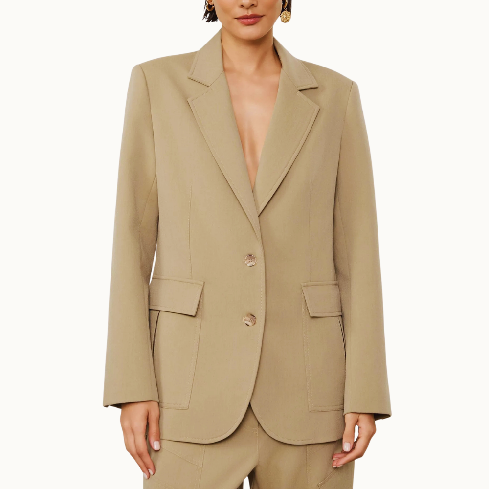 Blazer Bolsos Kaki