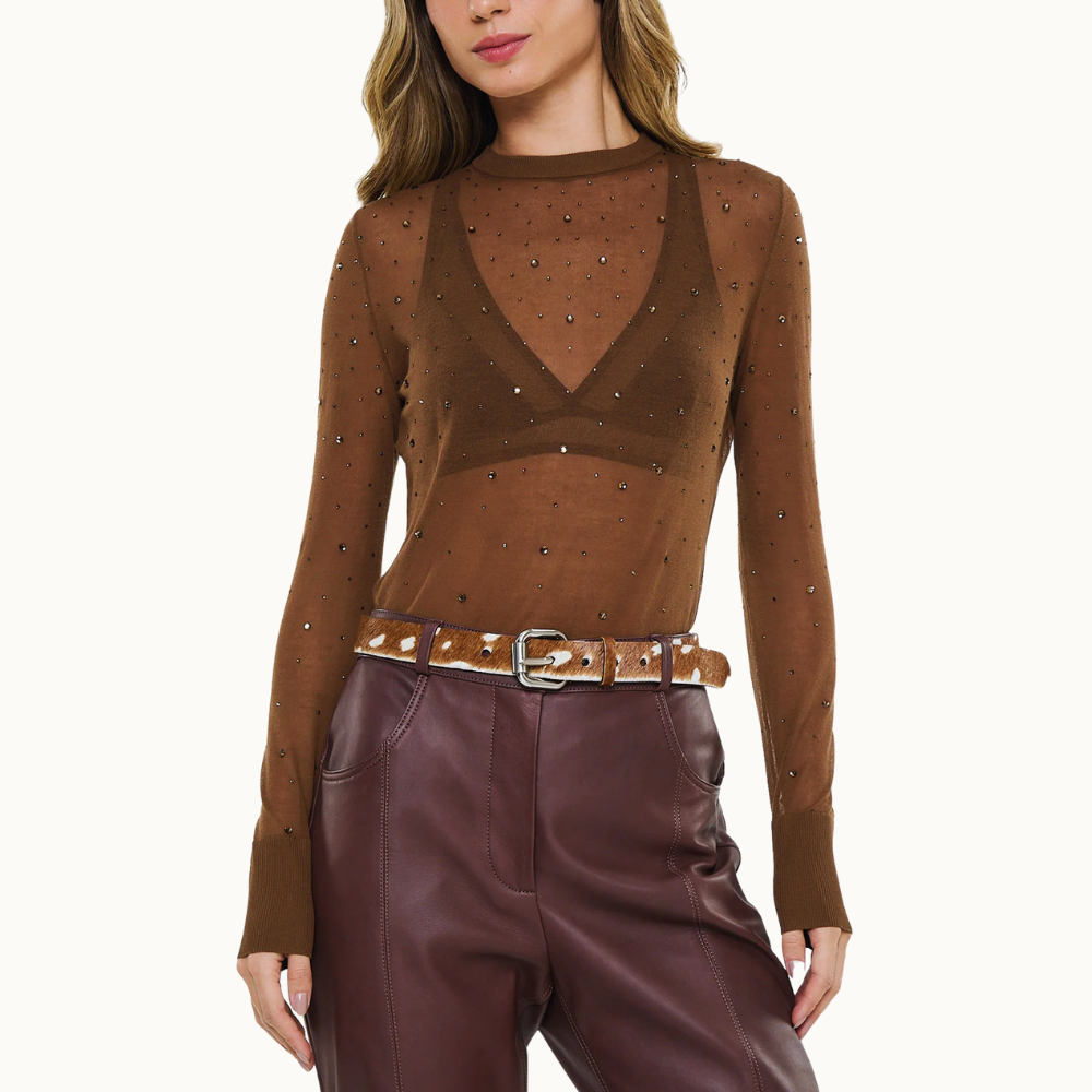 Cinto Feminino De Couro Super Bold Fur