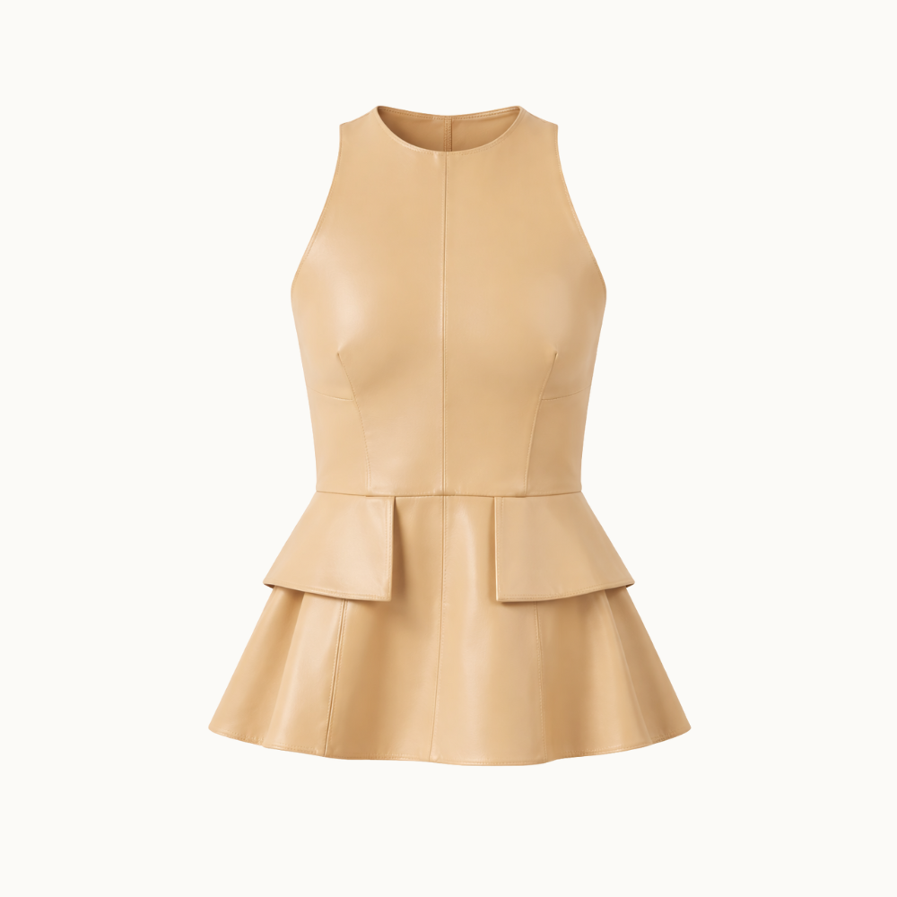 BLUSA ACINTURADA COURO URSULA