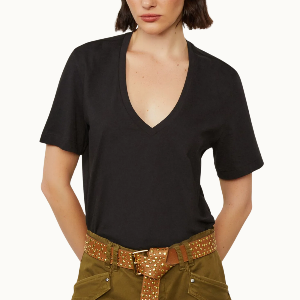 TSHIRT DECOTE V PIMA