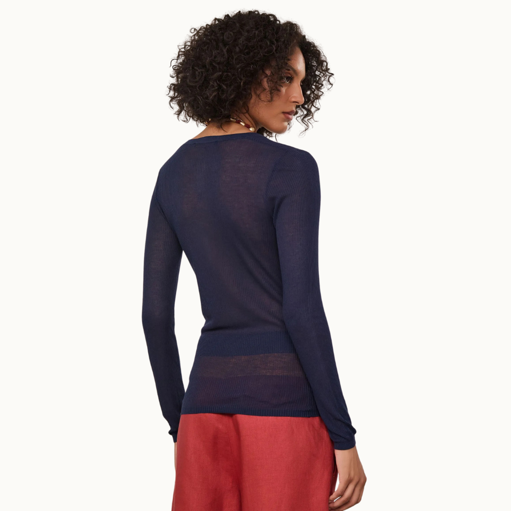 BLUSA MANGA LONGA CANELADO BOTAO