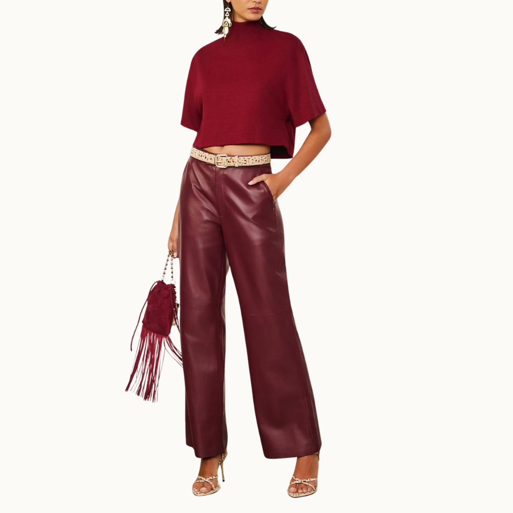 Blusa De Malha Crepe Gola Alta Com Ziper