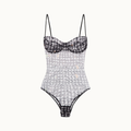 Body De Tule Com Decote Meia Taça Pied De Poule