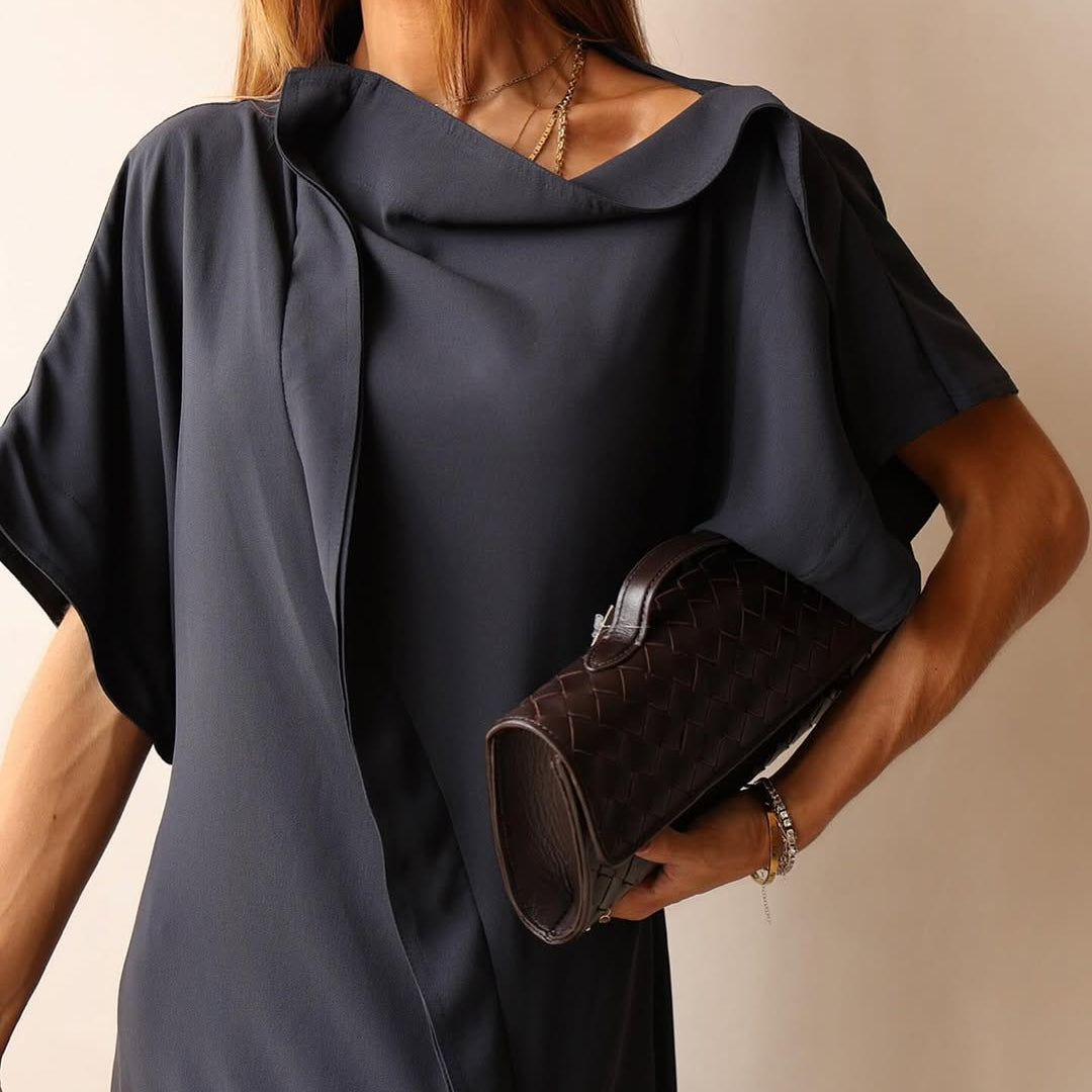 Vestido Crepe Lyon Navy