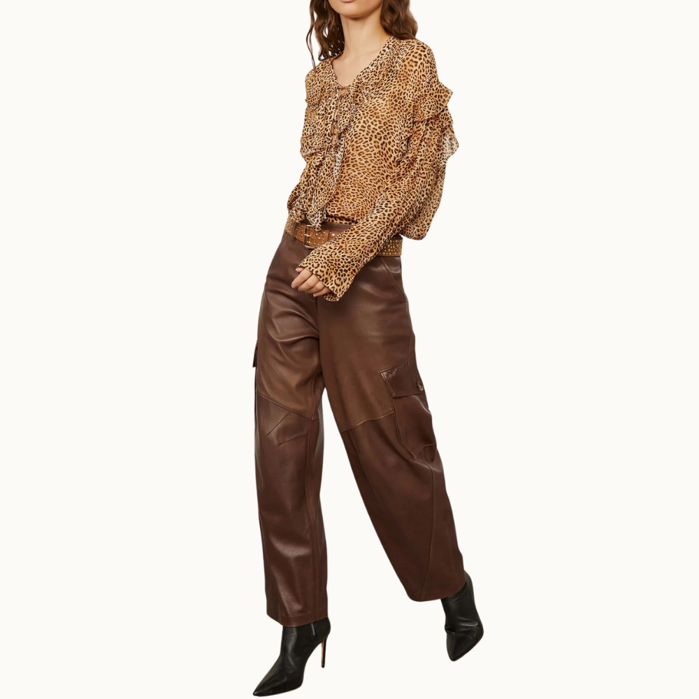 BATA DE GEORGETTE ONÇA