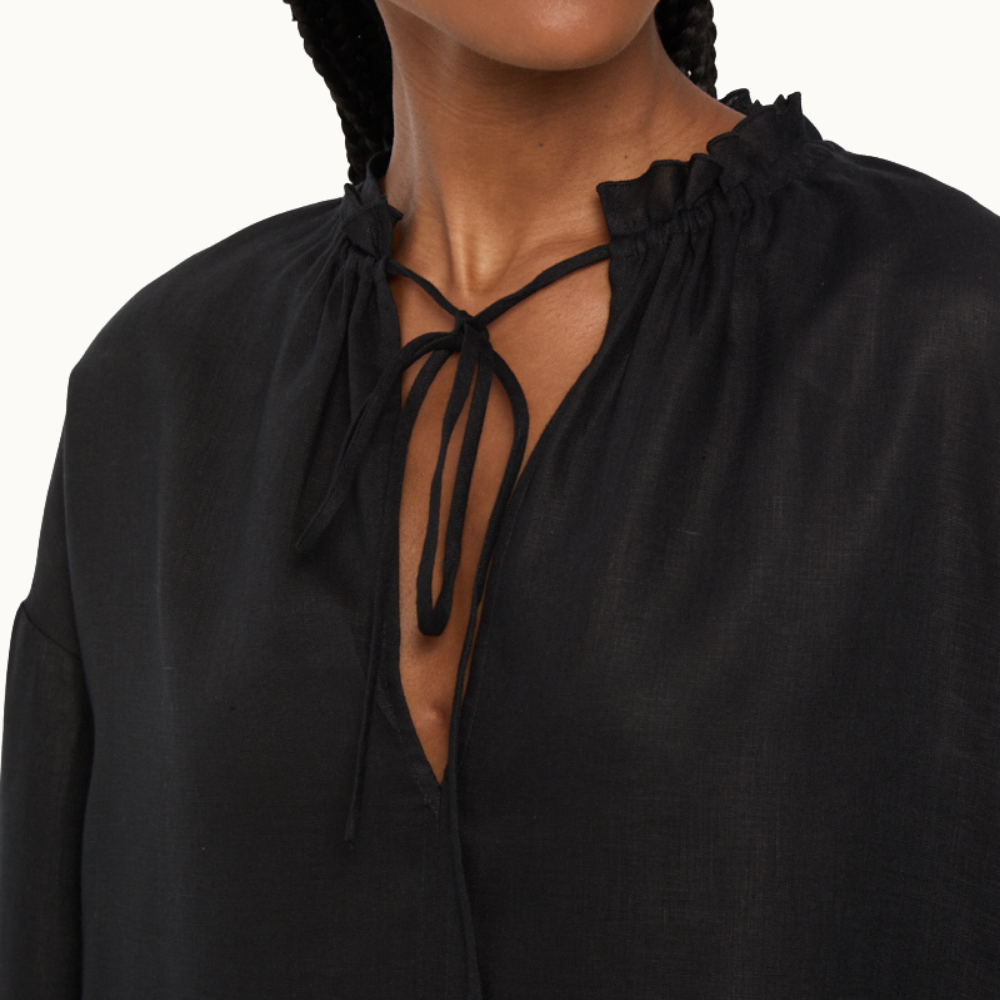 BATA DE LINHO MANGA LONGA