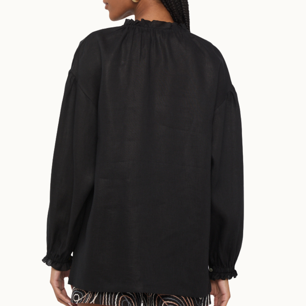 BATA DE LINHO MANGA LONGA