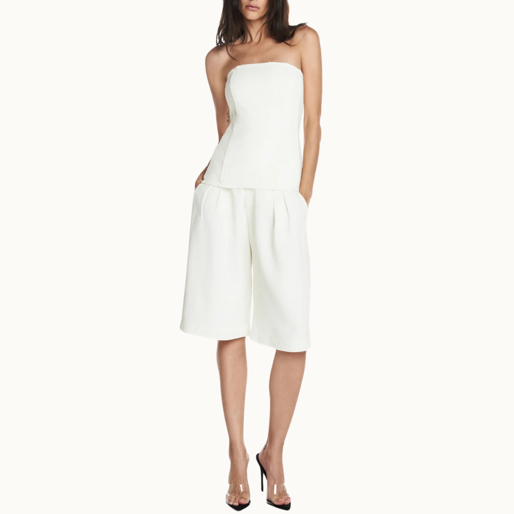 BERMUDA ALFAIATARIA A FIO CREPE HEAVY PATOU