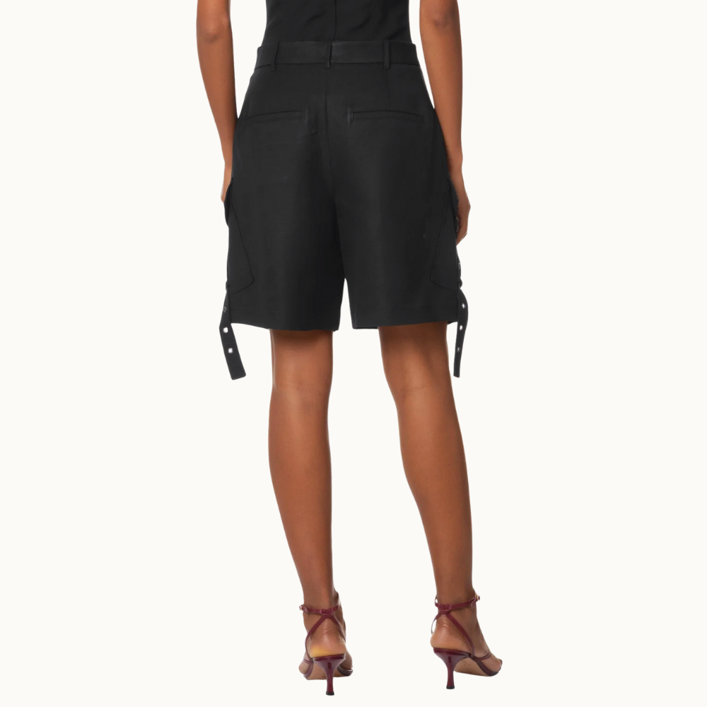 BERMUDA COM BOLSOS LINHO COM VISCOSE