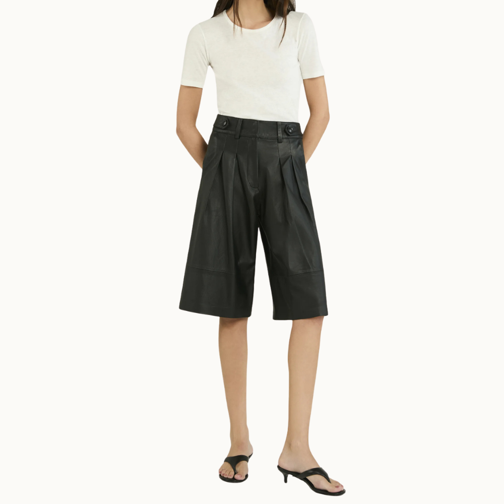 BERMUDA COURO JILIPA BLACK