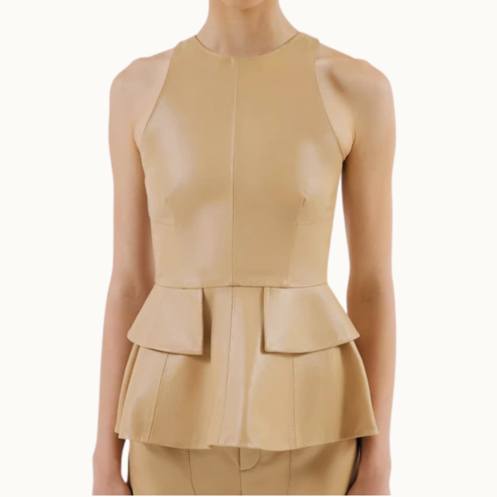 BLUSA ACINTURADA COURO URSULA