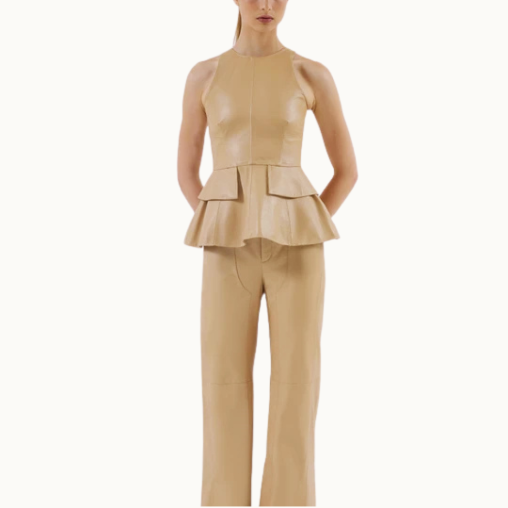 BLUSA ACINTURADA COURO URSULA