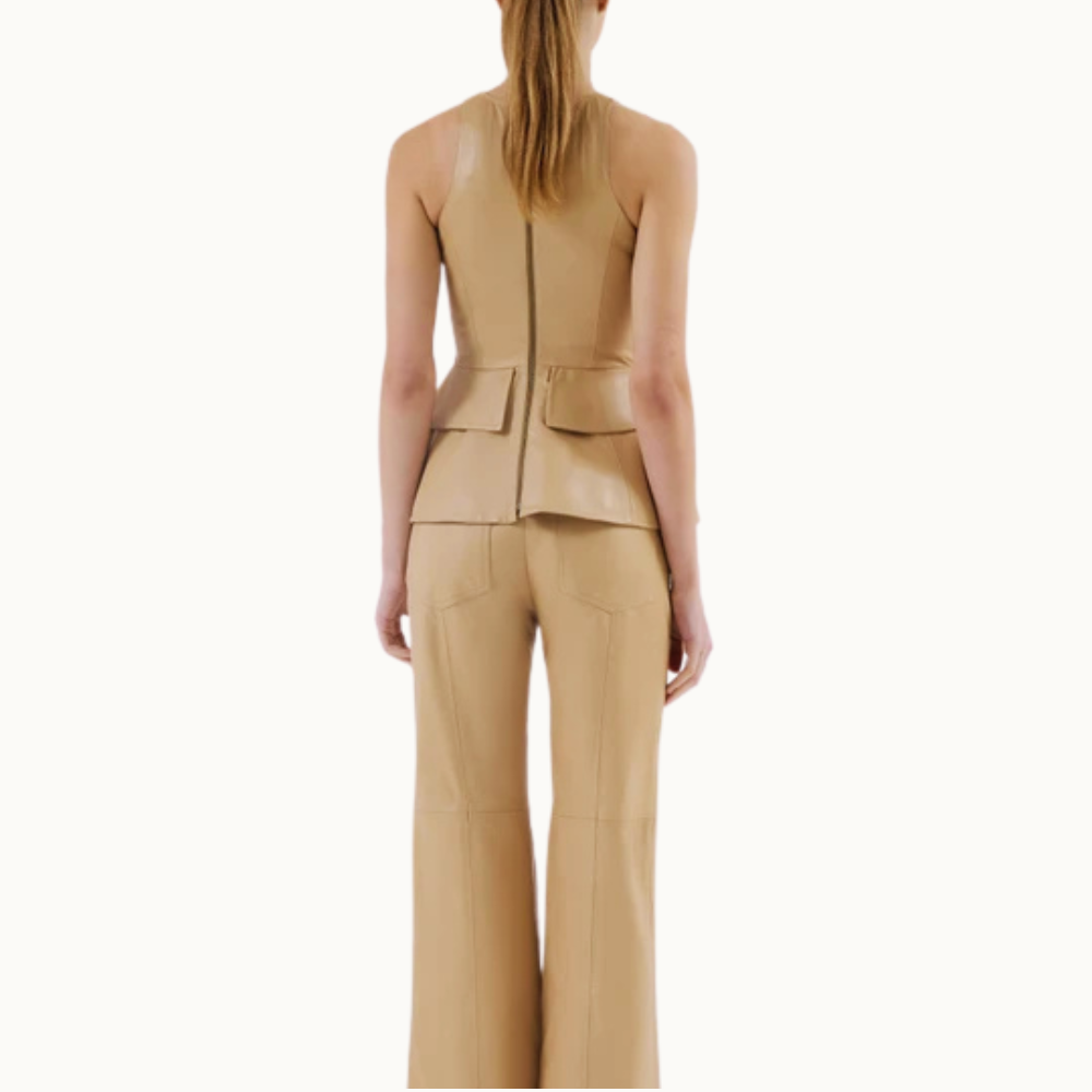 BLUSA ACINTURADA COURO URSULA