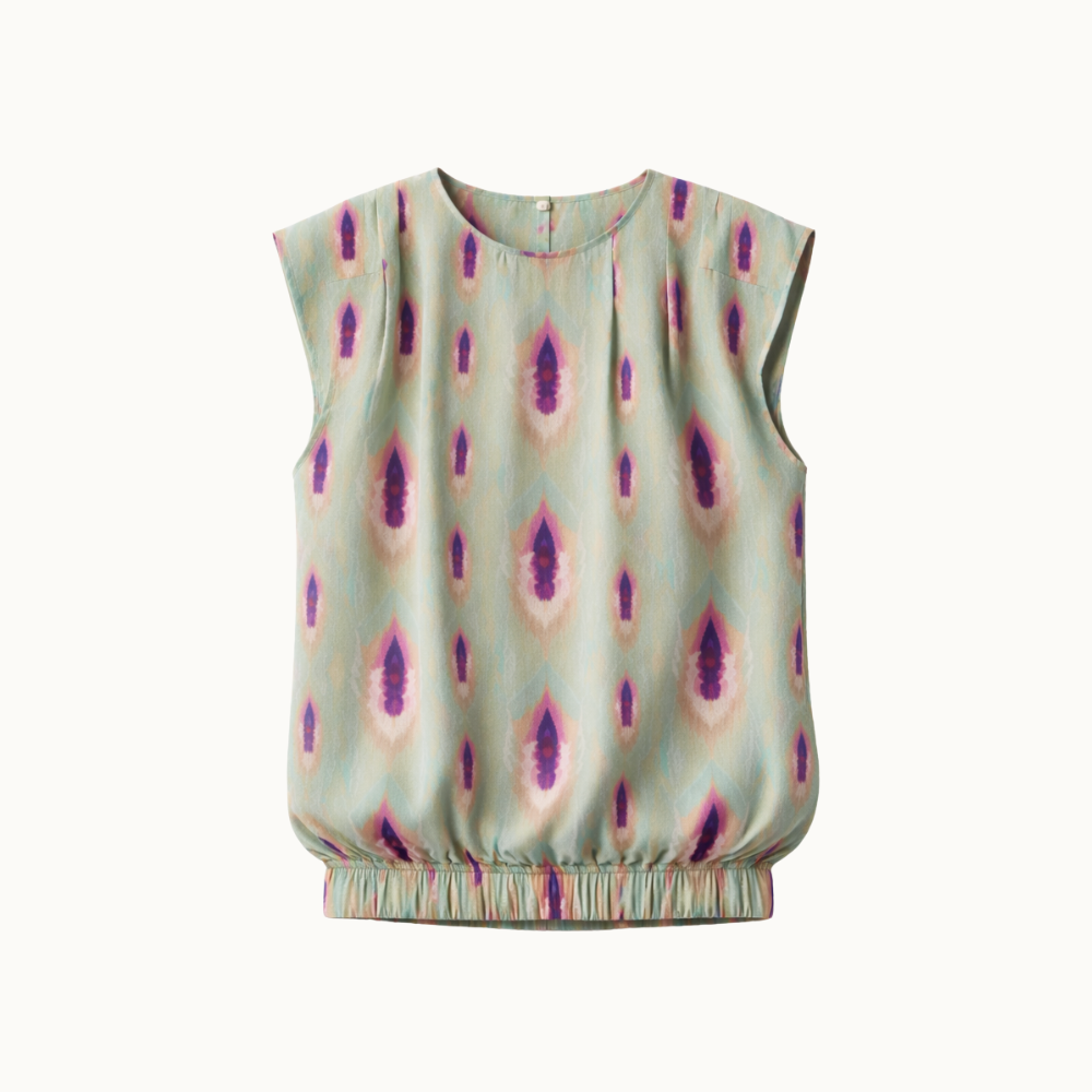 Blusa Pregas Maxi Ombreiras Vibration
