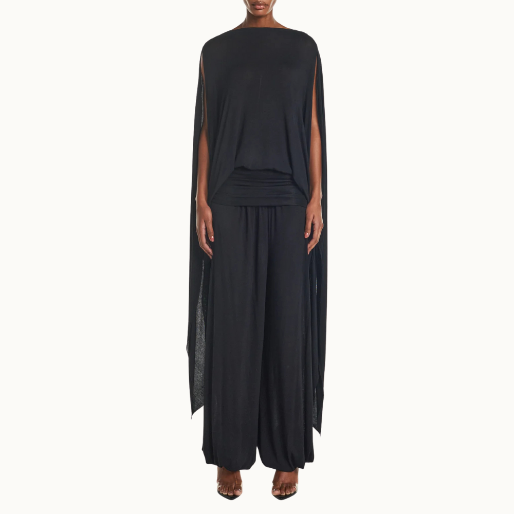 BLUSA AMPLA MANGA COM PONTA MALHA