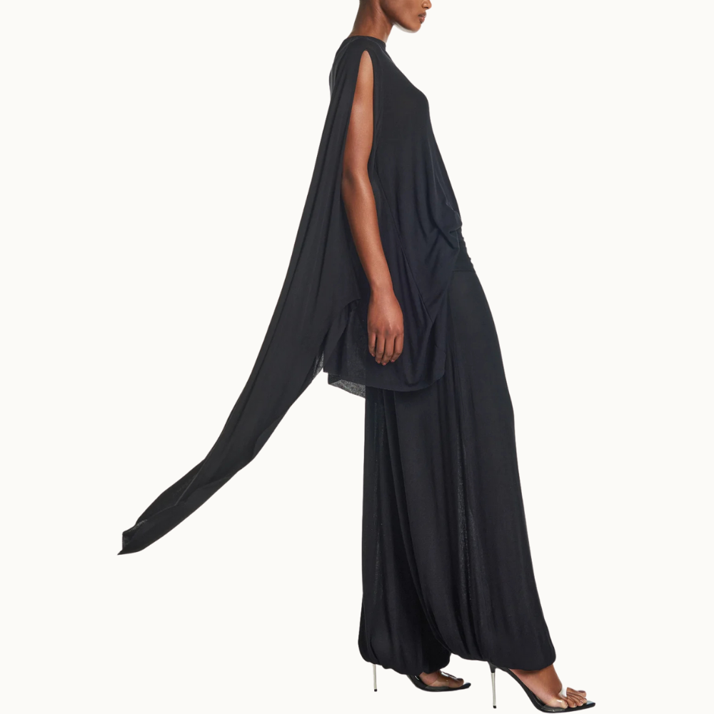 BLUSA AMPLA MANGA COM PONTA MALHA