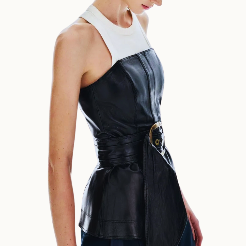 BLUSA COURO MORGANA