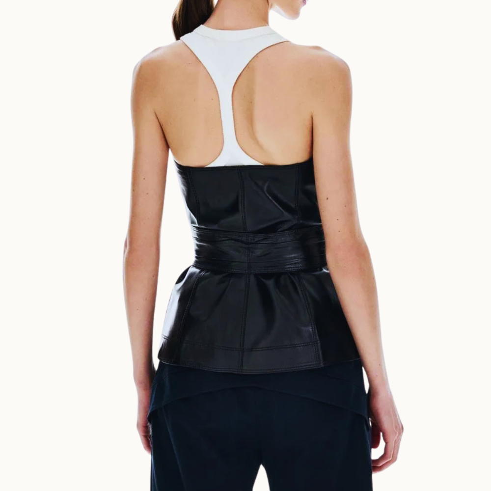 BLUSA COURO MORGANA