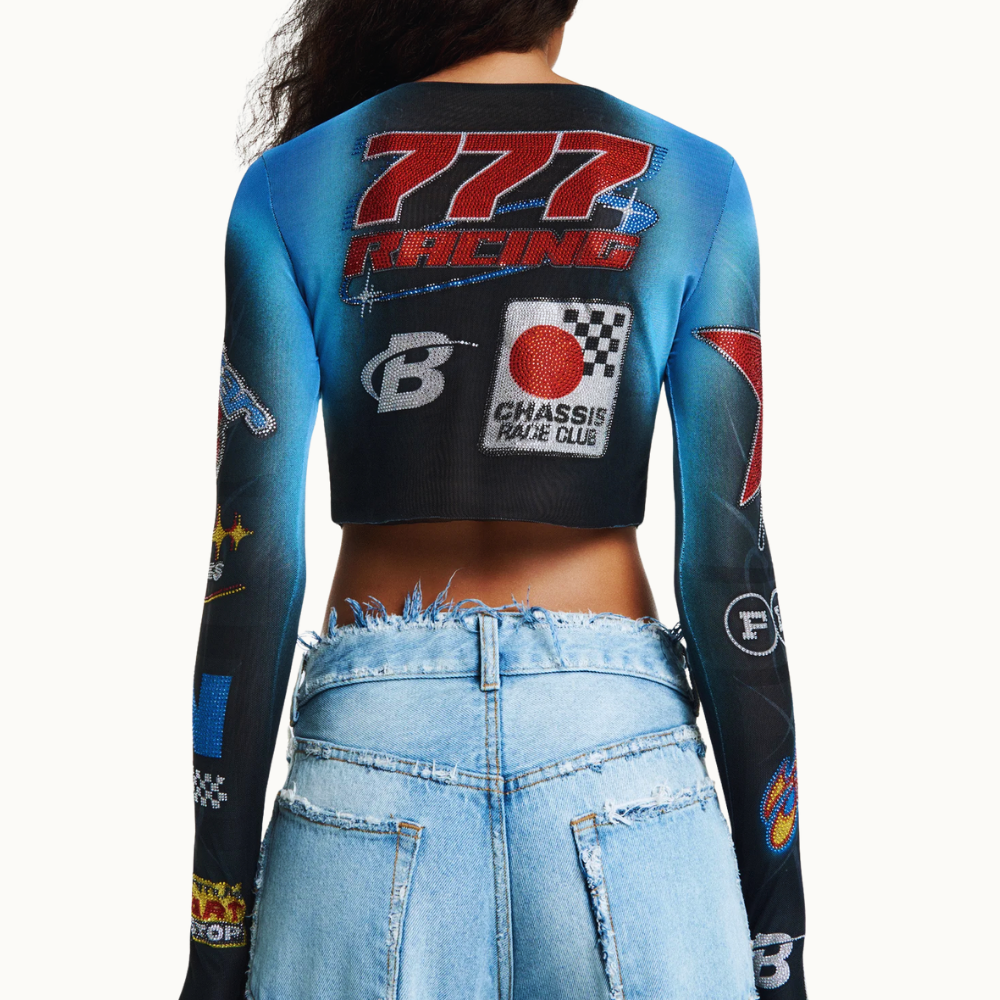 BLUSA CROPPED  TULE MOTOCROSS