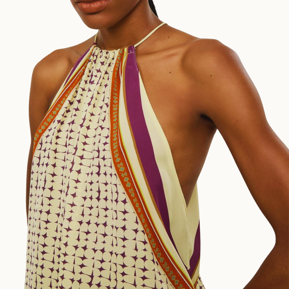 BLUSA DE GEORGETTE AMARRAÇÃO ESTAMPADA