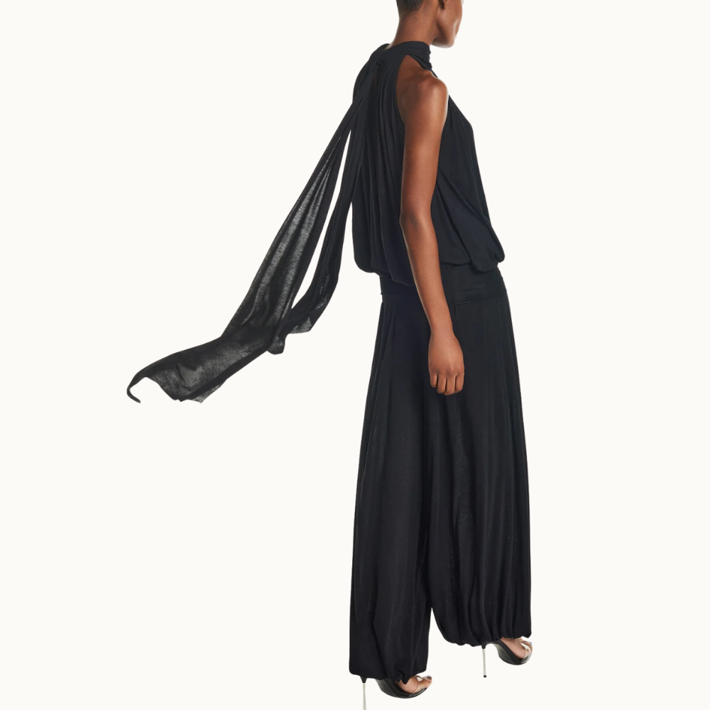 BLUSA GOLA ALTA DRAPEADA