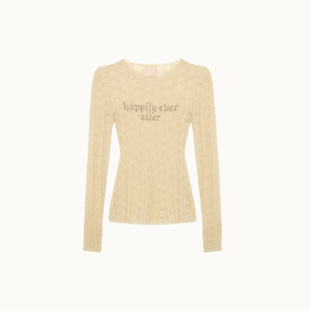 BLUSA MANGA LONGA RENDA HAPPILY EVER AFTER