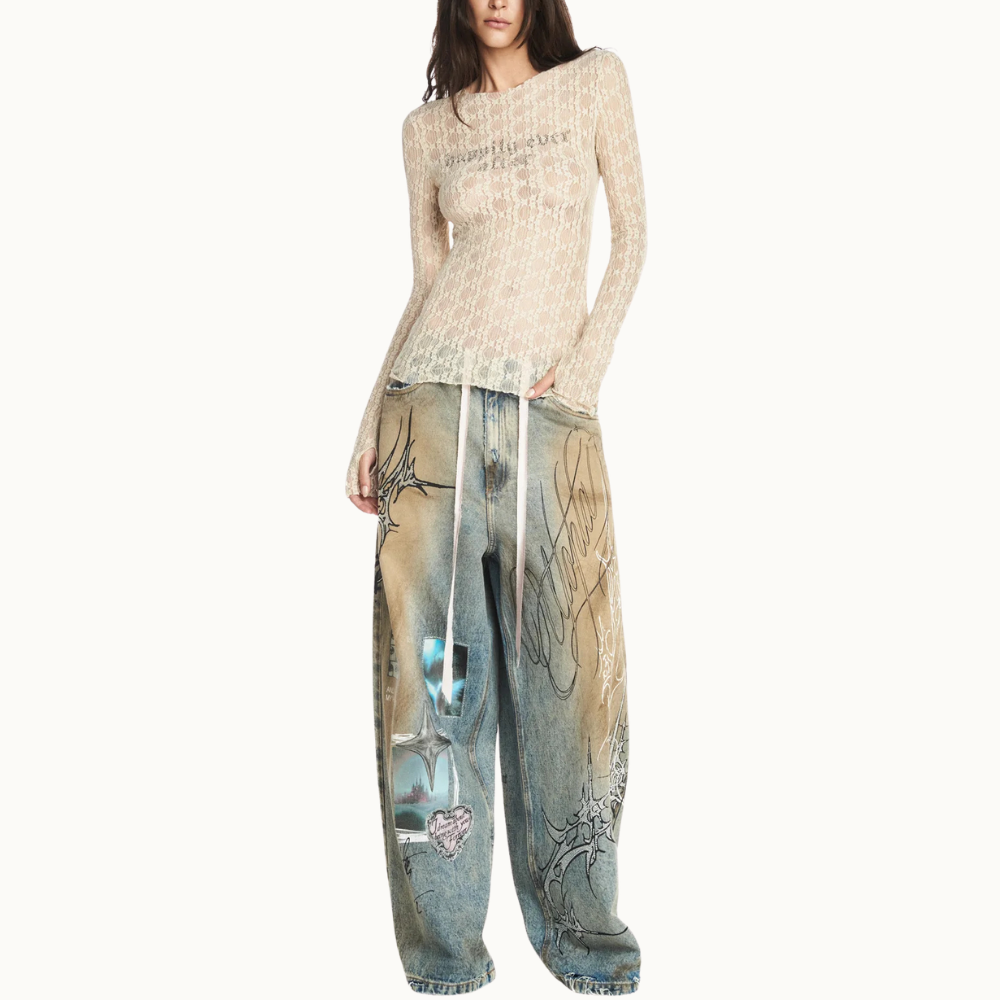 BLUSA MANGA LONGA RENDA HAPPILY EVER AFTER